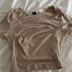 Women's Ribbed Tan Top